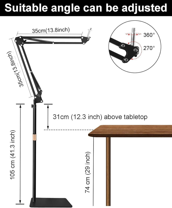 AYIZON Webcam Bodenständer, Metall Webcam Bodenhalter kompatibel mit Logitech C920 StreamCam C930 C9