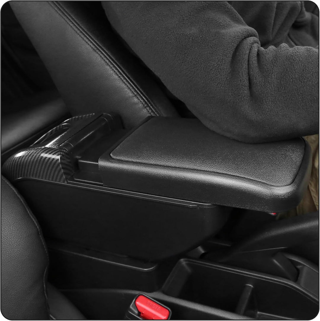 YJYWZH Compatible with Seat Ibiza 6j Armlehnen Ibiza 4 IV 2008-2016 Armlehnen Schwarz Leder Armlehne