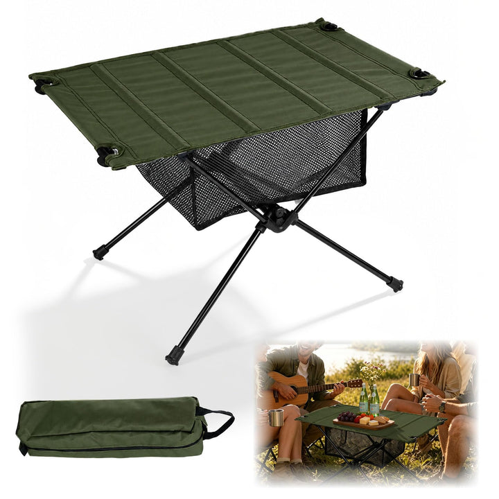 Klappbarer Campingtisch Ultraleicht und stabil, Tragbarer Outdoor Tisch mit praktischer Tragetasche,
