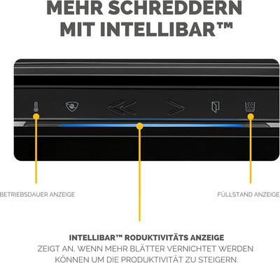 Fellowes 20 Blatt Aktenvernichter Partikelschnitt (P4), Papierschredder für Büro, Homeoffice, Powers