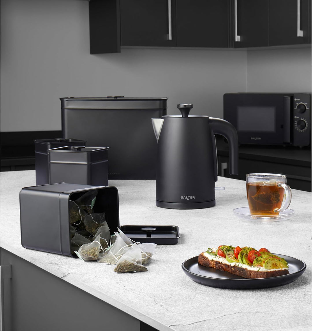 Salter Kuro Elektrischer Wasserkocher, 1,7L, 3000W Schnellkochfunktion, BPA-frei, Kalkschutz, Automa