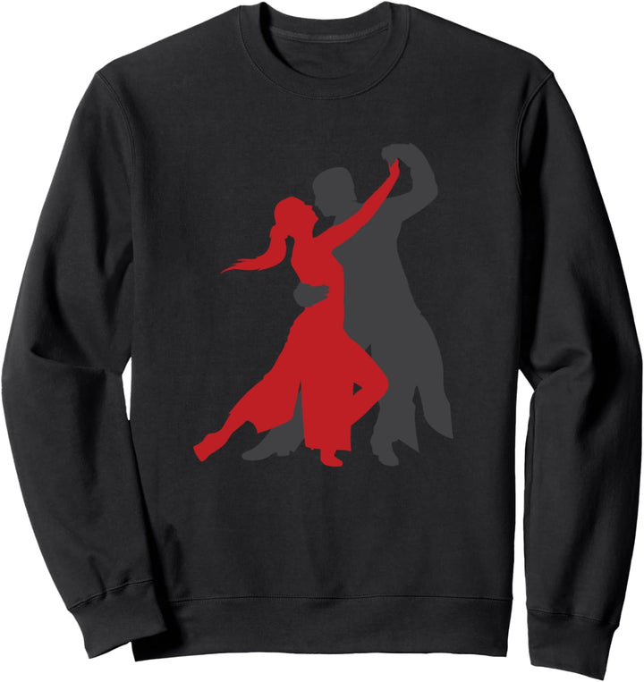 Tanzende Silhouette Paar Tänzer Romantischer Tanz Sweatshirt