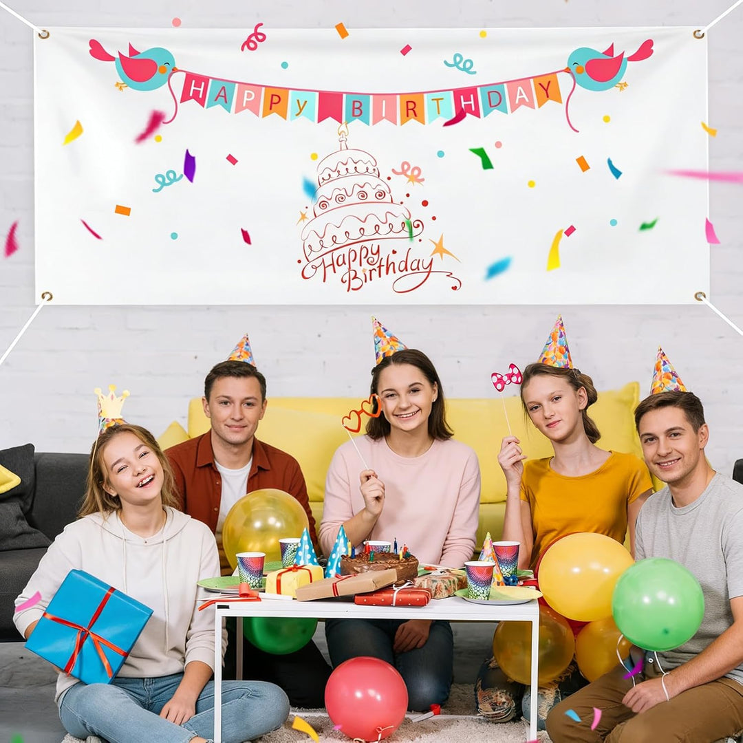 Weissem Leeres Banner 300x100cm，Langlebigem Polyester Banner 6m Aufhängeschnur Mit 12Pcs Permanente