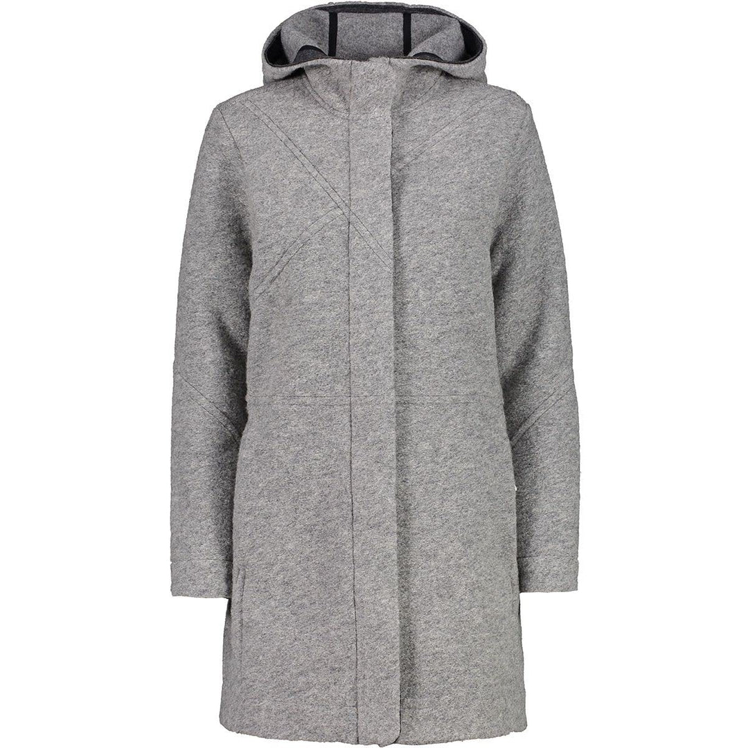 CMP Damen Long Coat Wooltech Longcoat 34 Grey Mel., 34 Grey Mel.