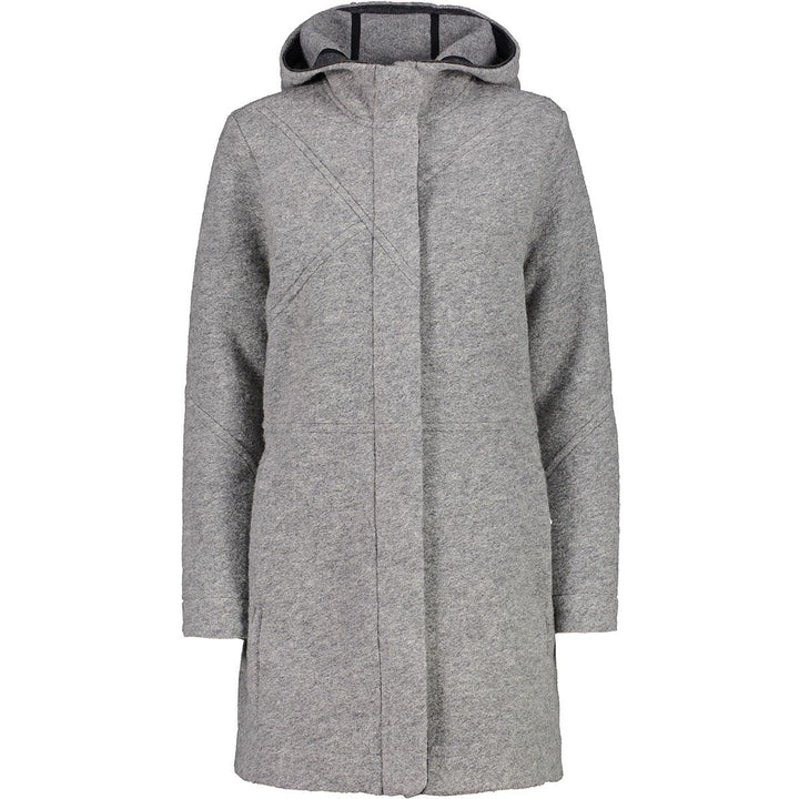 CMP Damen Long Coat Wooltech Longcoat 34 Grey Mel., 34 Grey Mel.