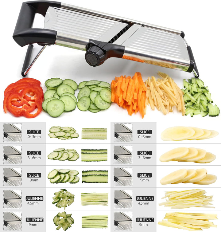 Chef's Inspirations Mandoline Gemüsehobel Gemüseschneider Eignet sich toll für Aufschneiden von Lebe