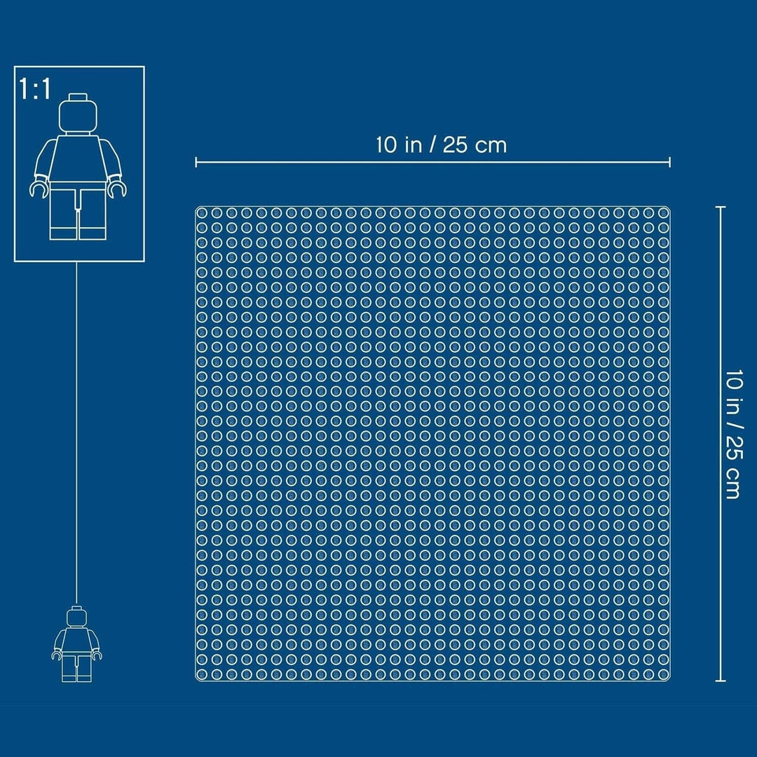 LEGO 11010 Classic Weisse Bauplatte 25 cm x 25 cm für Winter-Sets, Grundplatte Classic Bauplatte, Cl