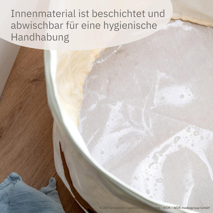 meets "Bobo Siebenschläfer" Wäschekorb zusammenfaltbar für Kinder – Box mit verschliessbarem Kordelz