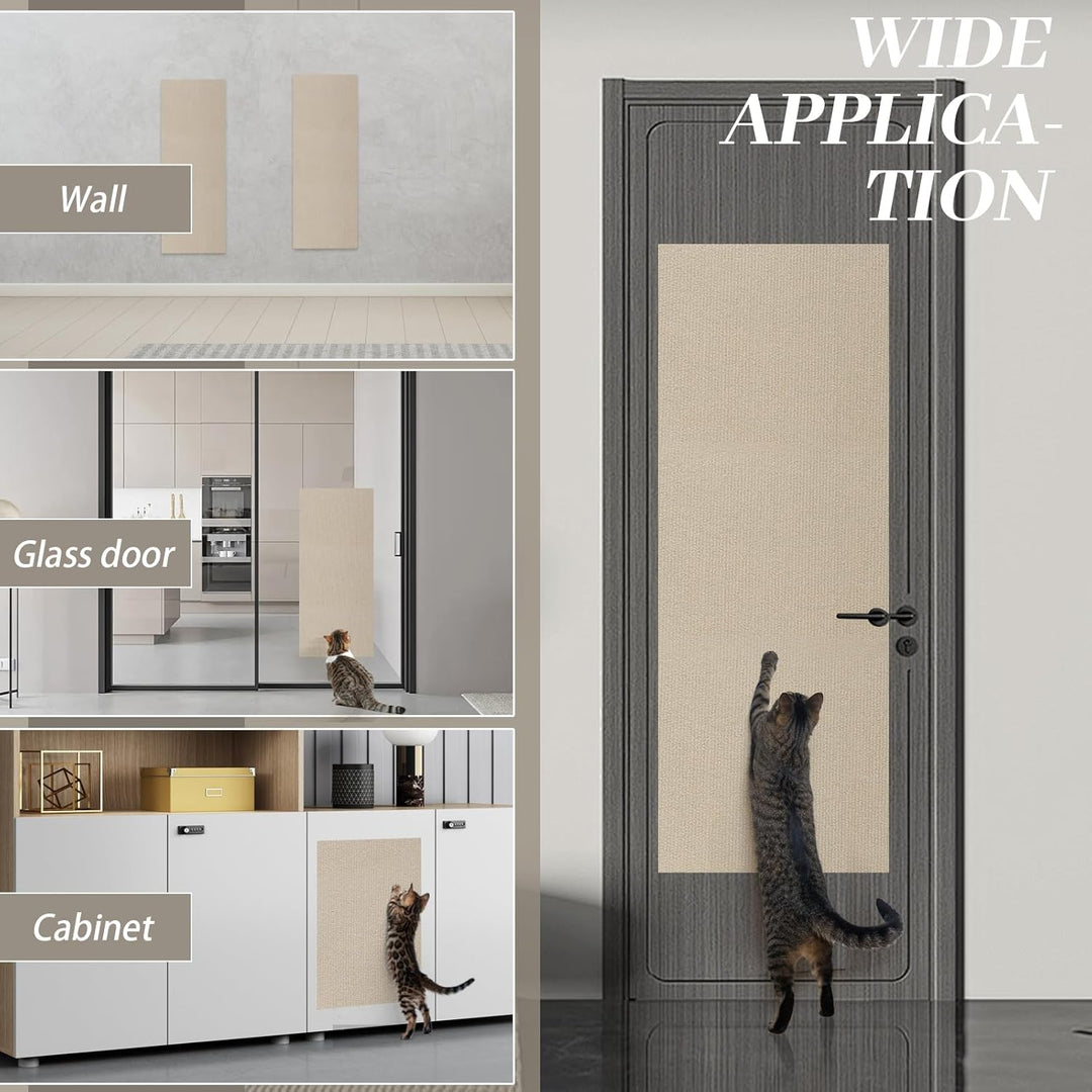 Selbstklebend Kratzbretter Khaki Katze Kratzteppich Katze Kratzmatte Katze Wand Teppich Katzen Kratz