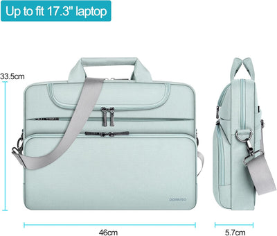 DOMISO 17 Zoll Wasserdicht Laptop Tasche Aktentasche Schultertasche Notebooktasche Business für 17-1