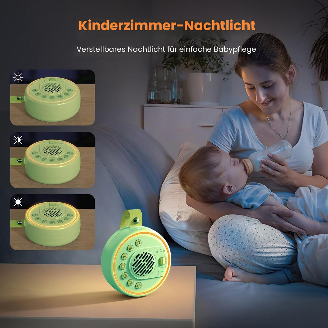 Lemnoi White Noise Machine Tragbare Einschlafhilfe Babys Geräuschmaschine weisses rauschen mit 22 be