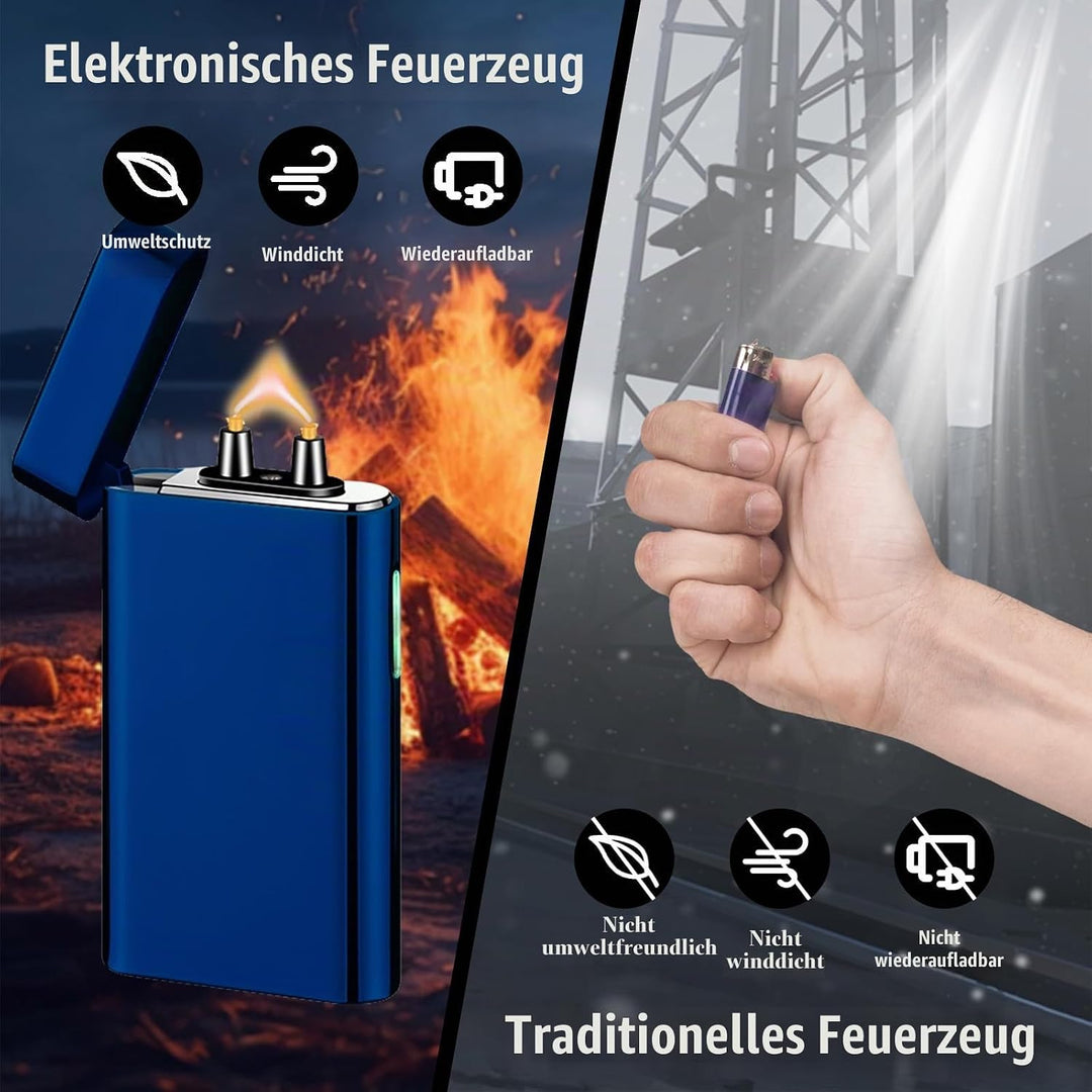 Elektrisch Lichtbogen Feuerzeug USB Aufladbar Plasma Elektro Winddicht Flamme Feuerzeuge USB C Wiede