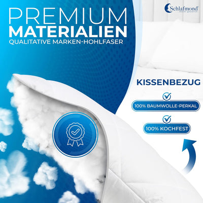 Schlafmond Medicus Clean Allergiker Kopfkissen 40 x 80 cm - Max. Schlafkomfort, Anpassbare Kissenfül