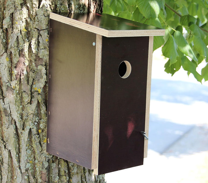 grosser nesträubersicherer Stabiler Nistkasten Vogelhaus Nisthaus - Brutraum: Innenmasse: 12x12x24cm