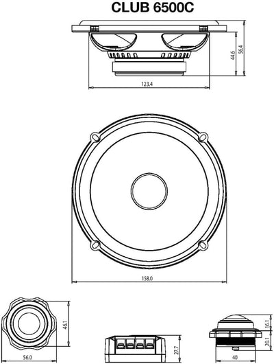 JBL Club 6500C 2-Wege KFZ Soundsystem - 180 Watt Komponenten Auto Lautsprecher Boxen Set mit 16 cm P