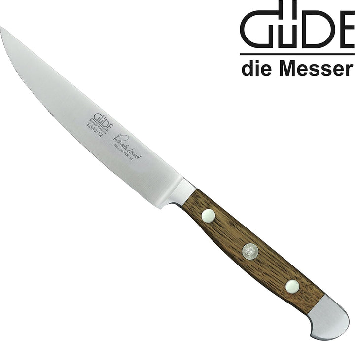 Güde Alpha Fasseiche Porterhouse Steakmesser 12 cm inkl. PRYMO.de® Klingenschutz
