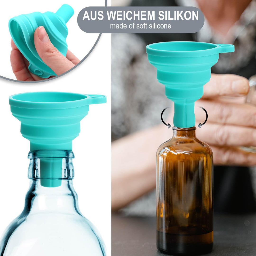 com-four® Gewürzgläser Set [ Eckig - 24x | 120ml ] mit Gewürzetiketten, je 2 Streueinsätze, Stift zu