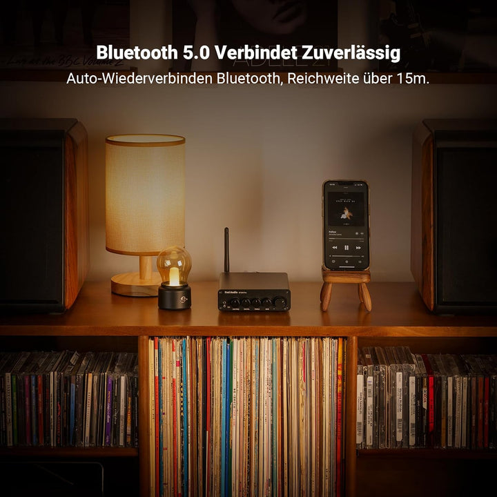 Fosi Audio BT30D Pro Bluetooth Verstärker 2.1 Kanal, Mini HiFi Verstärker mit TPA3255 Chips 165W x2+