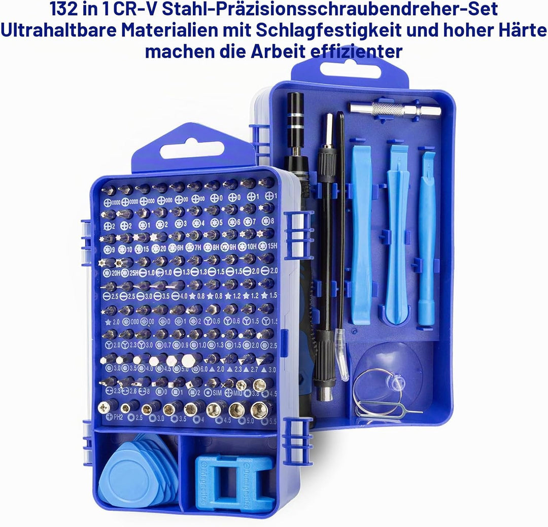 Eventronic 132 in 1 Schraubendreher Set Feinmechanik, Mini Feinmechaniker Werkzeug Set, Werkzeug Set