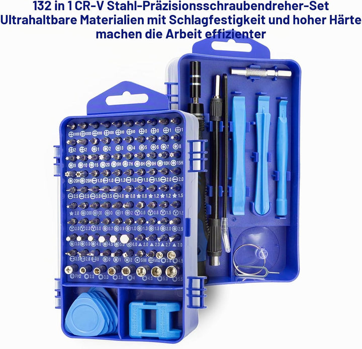 Eventronic 132 in 1 Schraubendreher Set Feinmechanik, Mini Feinmechaniker Werkzeug Set, Werkzeug Set