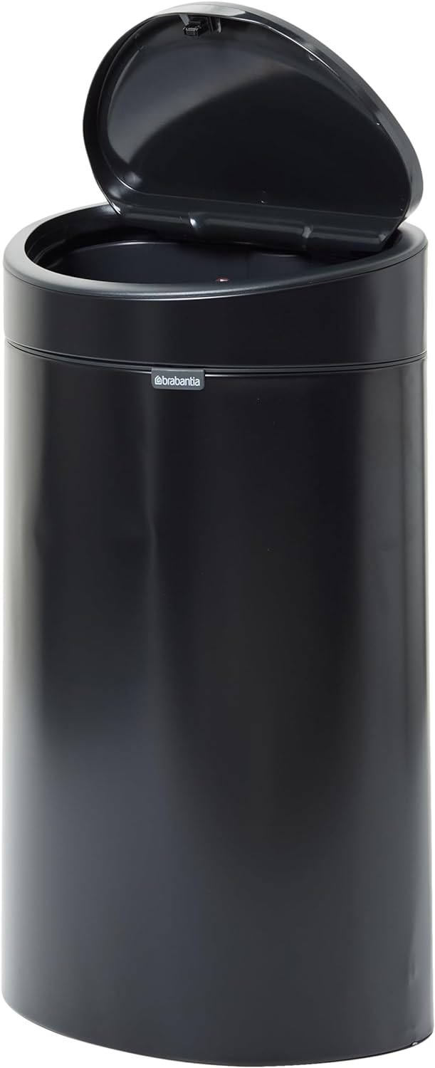 Brabantia Touch Bin New mit herausnehmbaren Kunststoffeinsatz, Matt Black, 40 L
