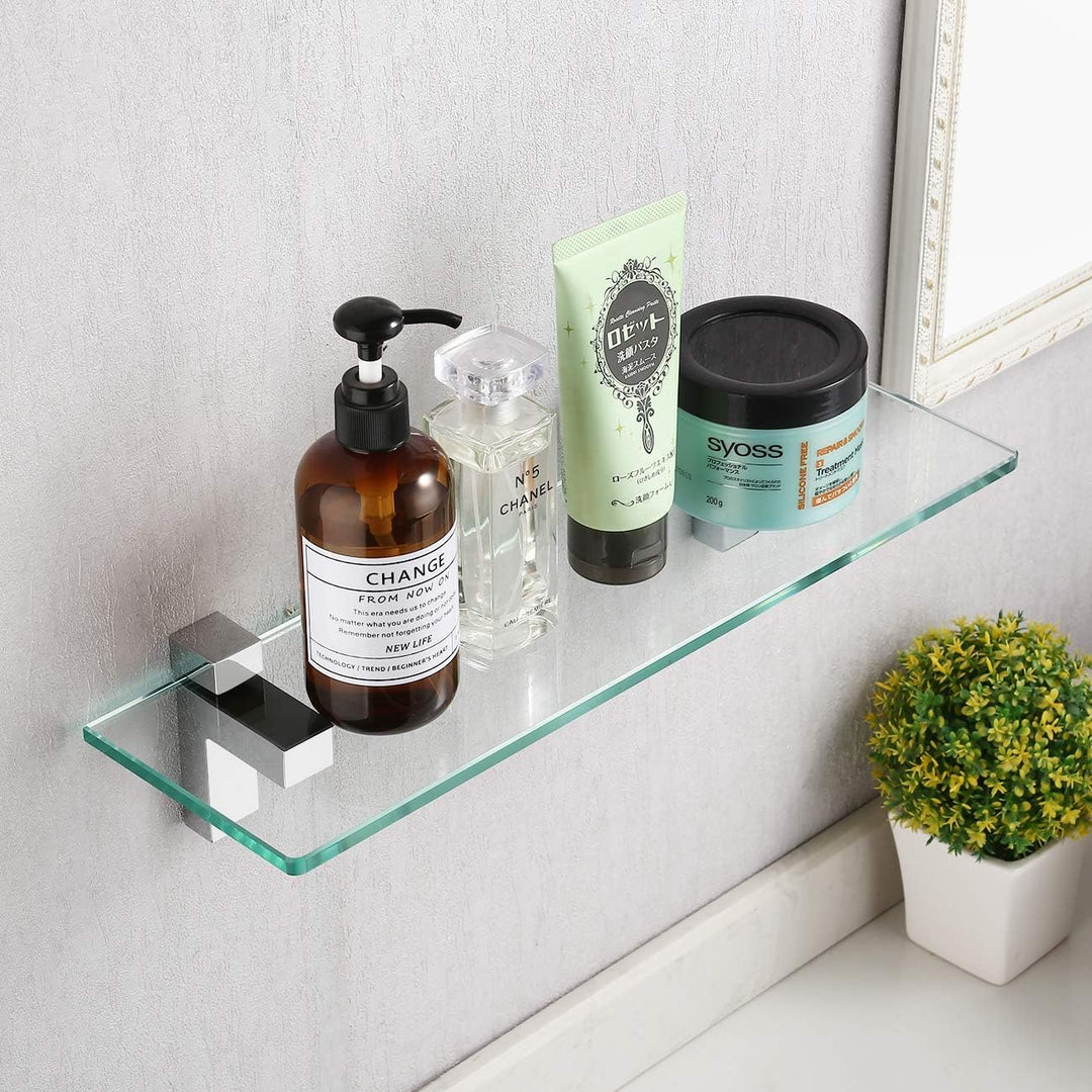 KES Duschregal Glasregal Duschablage Bad Glasablage 8mm Dusche Glas Ablage Badezimmer Wandregal mit