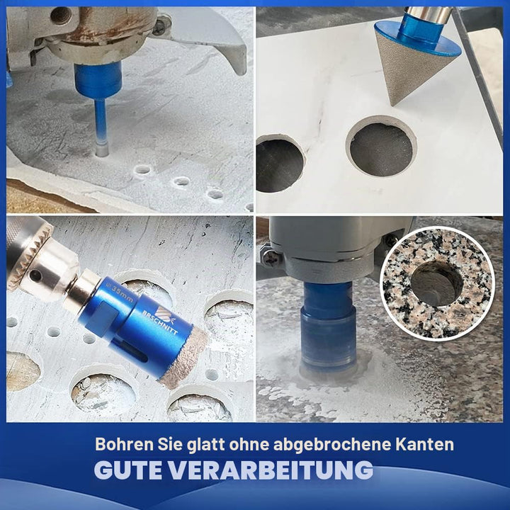 Diamantbohrer Fliesenbohrer Set - BRSCHNITT 6/20/30/35/50/68 Diamant-Bohrkrone Lochsäge mit 50mm Dia