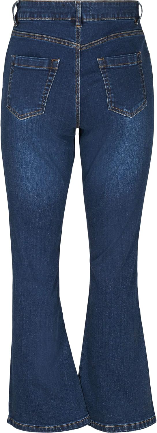 Zizzi Frauen Plus Grösse Ellen Jeans Bootcut hohe Taille Grössen - Plus Size Damenkleidung 42W / 32L