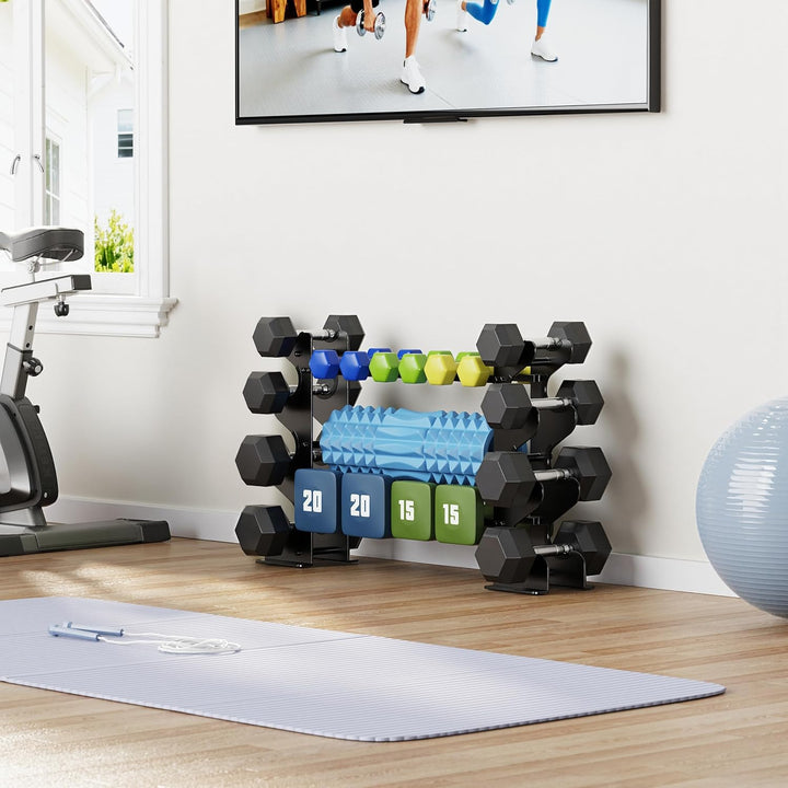 4-stöckiger Hantelständer für Home-Gym – Kompakter Hantelständer für Kurzhanteln &amp; Freihanteln, Robu