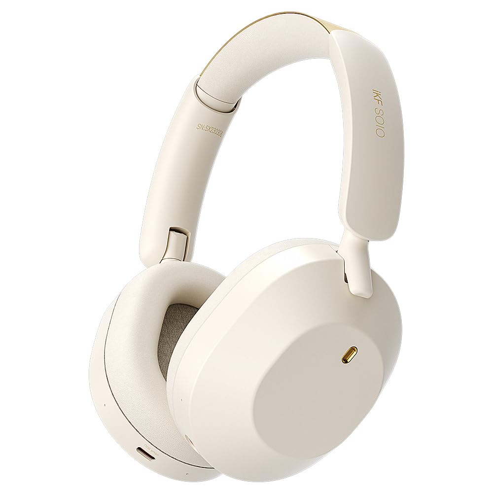 iKF Solo Aktive Noise Cancelling Kopfhörer Over-Ear Bluetooth 5.4, Hi-Res Audio Wireless & Wired Ove