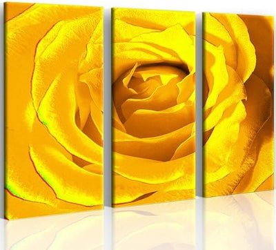 islandburner Bild Bilder auf Leinwand Yellow Rose Blumen XXL Poster Leinwandbild Wandbild Dekoartike