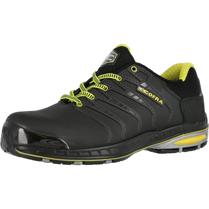 Cofra 19030-000.W39 FOTOFINISH S3 SRC Sicherheitsschuhe, Schwarz/Gelb, Grösse 39 39 EU, 39 EU
