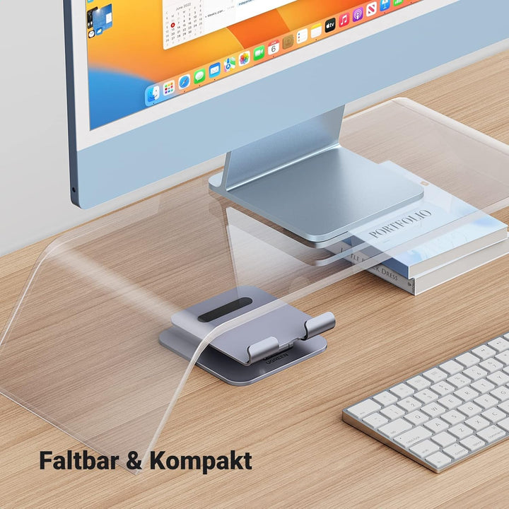 UGREEN Aluminium Tablet Halterung Verstellbarer Tablet Ständer Höhenverstellbar iPad Ständer kompati