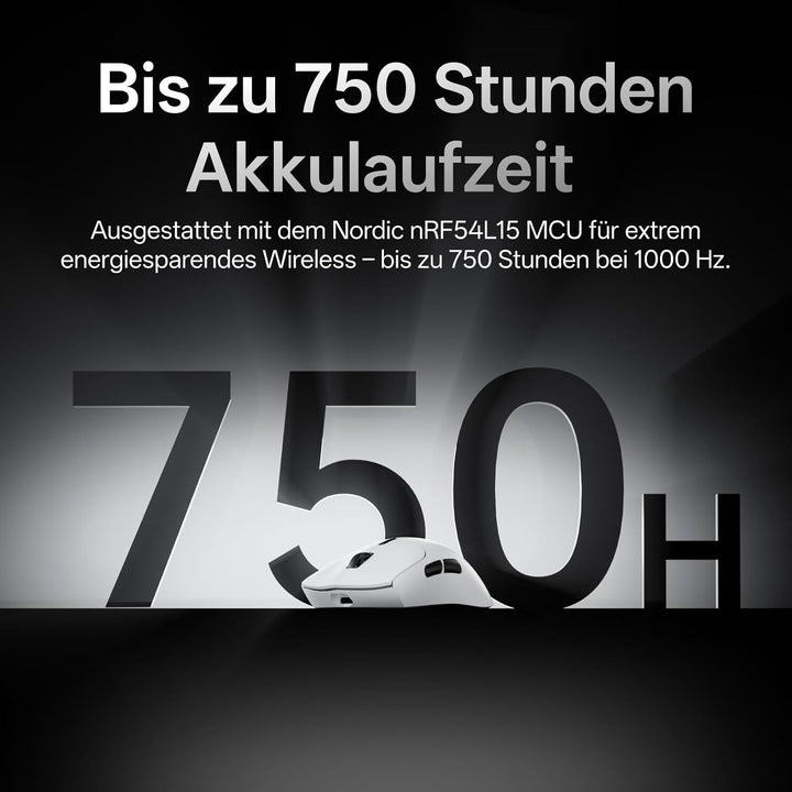 Rapoo VT7 MAX Kabellose Gaming-Maus, Echte 8000Hz Abfragerate, 30K DPI Sensor, 53g Ultraleicht, 750