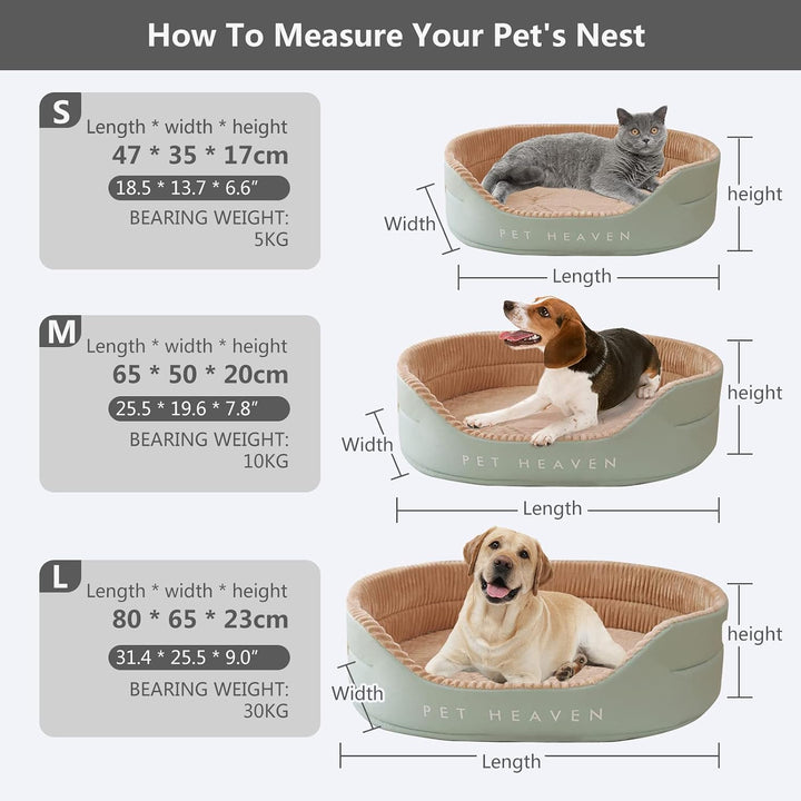 PETCUTE Hundebett für Mittlere Hunde,Orthopädisch Haustierbett für kleine und mittelgrosse Hunde und