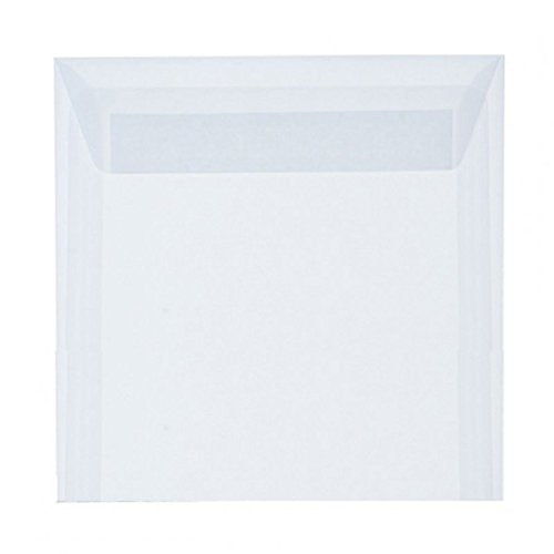50 Quadratische Briefumschläge - Transparent - 220 x 220 mm 22 x 22 cm - selbstklebend mit Abziehstr