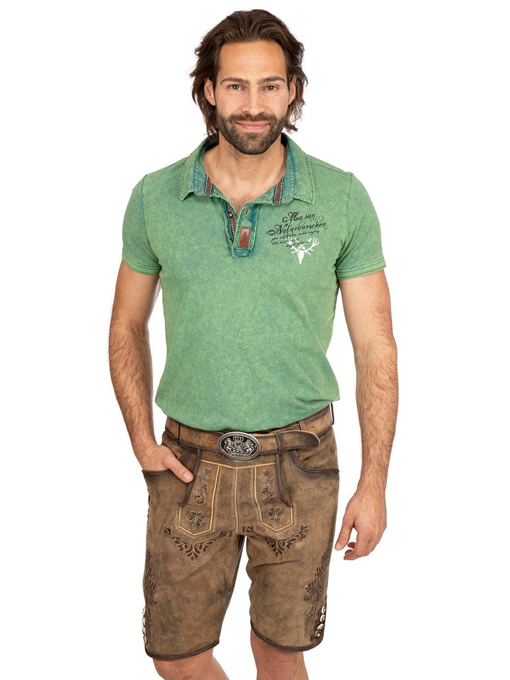 MADDOX Lederhose kurz Ronn W antik hafer, 50