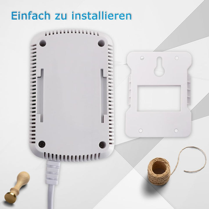Gasmelder, LPG/Erdgas/Kohlengas Monitor, Methan Propan Butangas Alarm für brennbares Gas, Blitzlicht