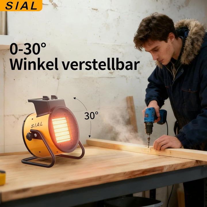 SIAL 5000 W Heizlüfter - Elektroheizgebläse - Keramik Heizstrahler - Bauheizer Bautrockner - Heizger