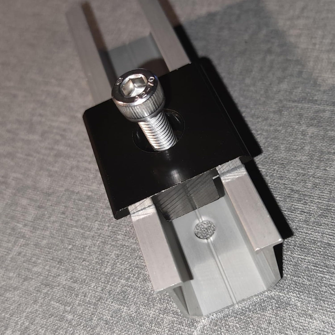 Solarpanel Halterung Kit und Zubehör Schwarz Eloxiert,Halterung für Solarmodule,Befestigungsschiene1