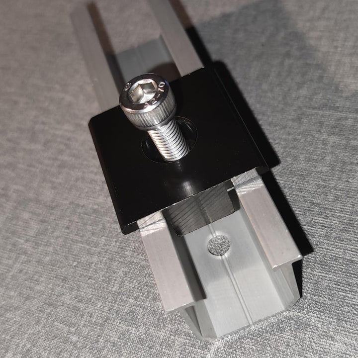 Solarpanel Halterung Kit und Zubehör Schwarz Eloxiert,Halterung für Solarmodule,Befestigungsschiene1