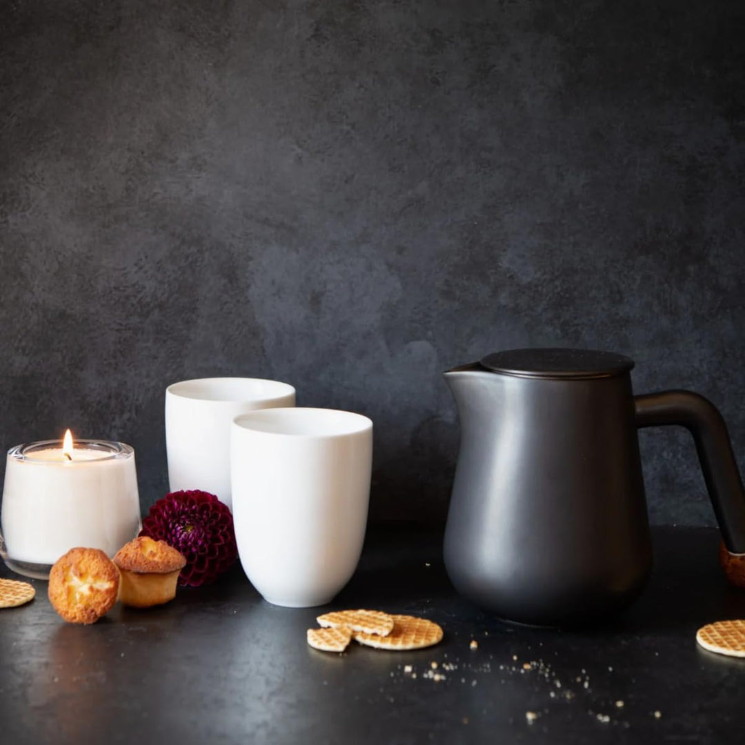 ARCA X-Tract Porzellan Kaffeekanne mit Filter 0,8l | Coffee Maker für 4-5 Tassen | Kaffeebereiter mi