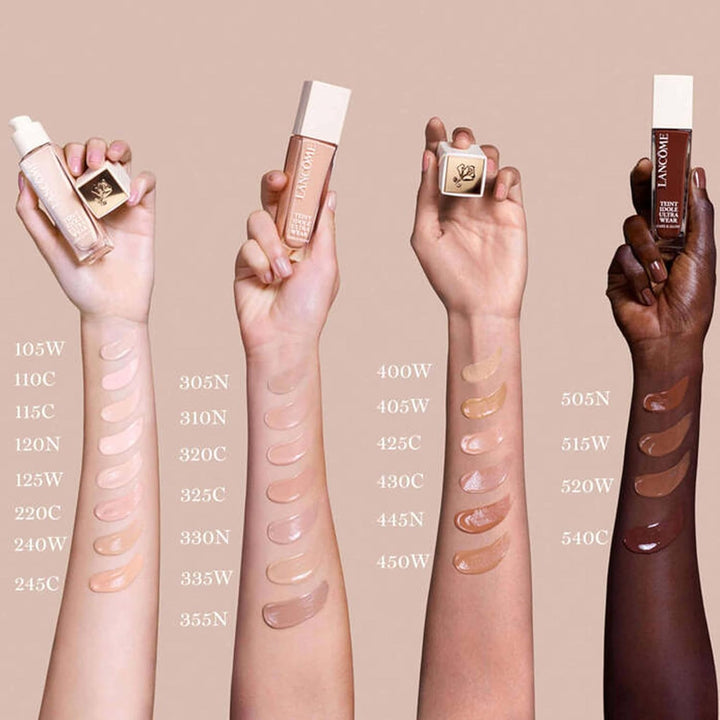 Lancome Make-up: flüssige Gesichtsbasis, Teint Idole Ultra Wear Base Care & Glow 445N (30 Milliliter