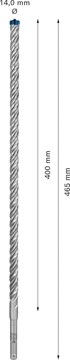 Bosch Professional 1x Expert SDS plus-7X Hammerbohrer (für Stahlbeton, Ø 14,00x465 mm, Zubehör Bohrh