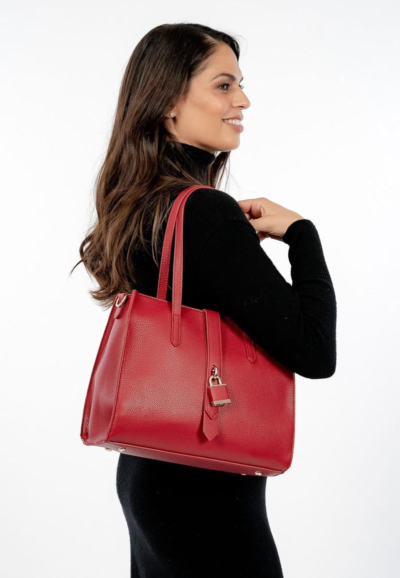 Tamaris Shopper Jasmina 31753 Damen Handtaschen Uni Einheitsgrösse Red 600, Einheitsgrösse Red 600