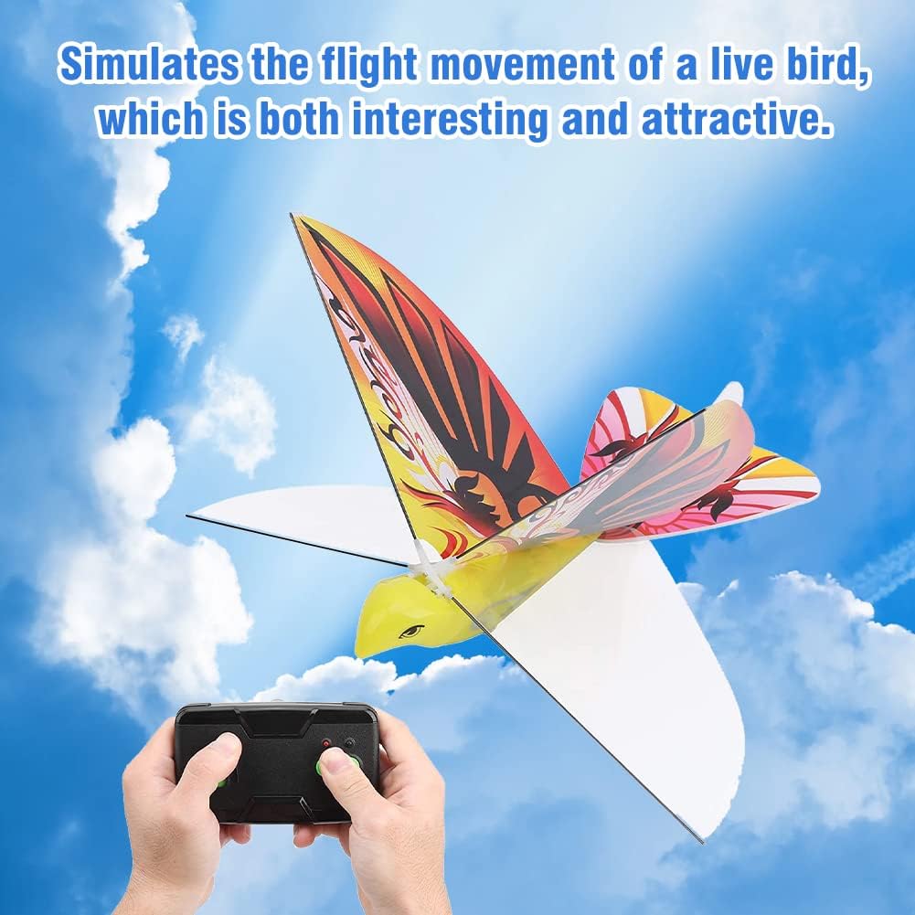 Dilwe RC Flying Bird Spielzeug, Ferngesteuerter Fliegender Vogel, LED, 2,4 GHz, inkl. Fernbedienung,