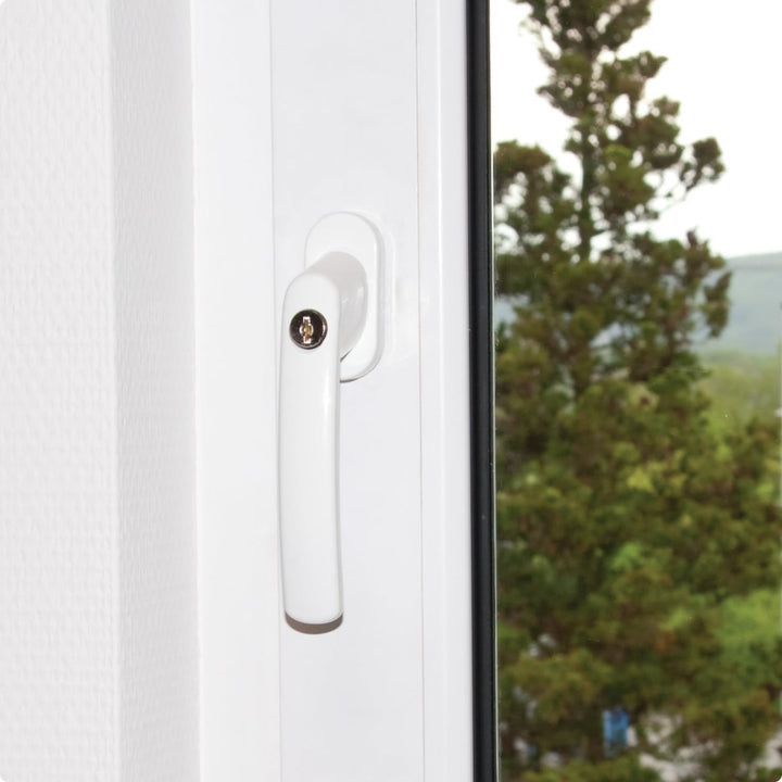 ABUS Abschliessbarer Fenstergriff FG200 AB208 - 5er Set - Fensterknauf mit Druckzylinder, gleichschl