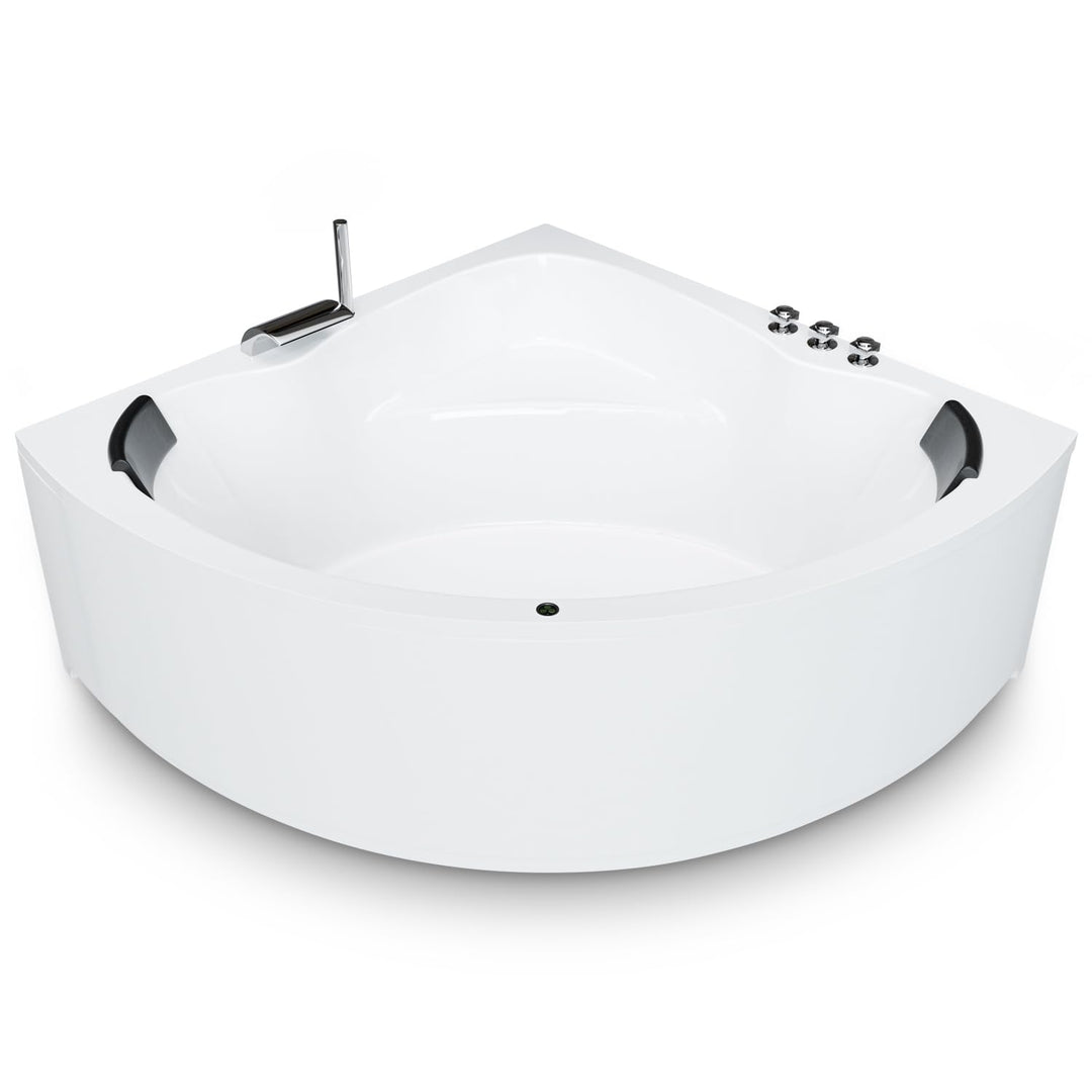 Aquade Acryl Eckbadewanne 140x140 Modell: Koblenz - Weiss Badewanne Komplettset 140x140 - Badewannen