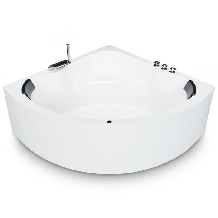 Aquade Acryl Eckbadewanne 140x140 Modell: Koblenz - Weiss Badewanne Komplettset 140x140 - Badewannen