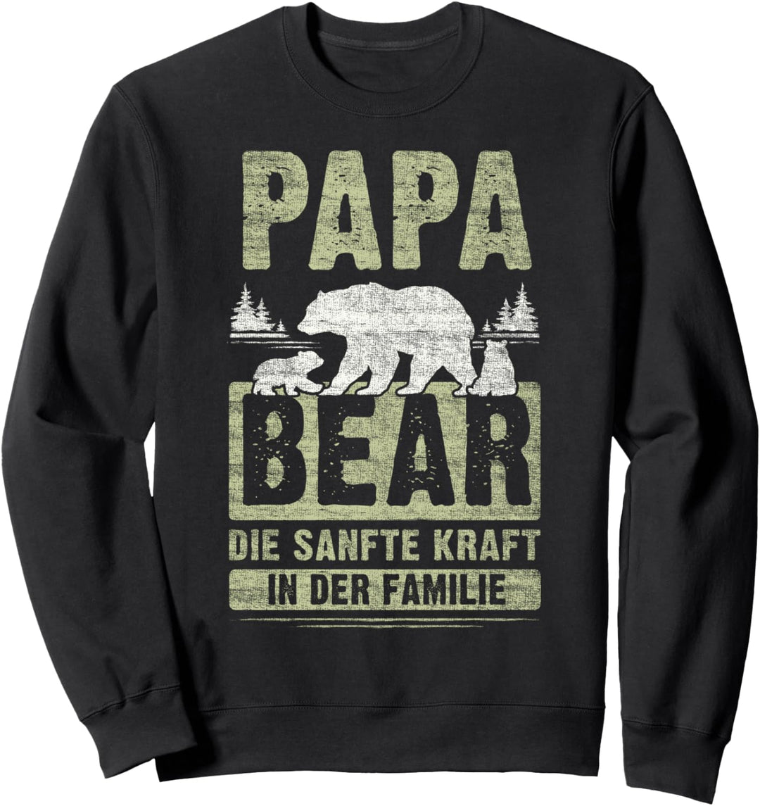 Papa Bear, 2 Bären-Welpen, Papa 2 Kinder, Vatertag, Bär Sweatshirt